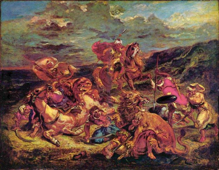 Lion Hunt, Eugene Delacroix